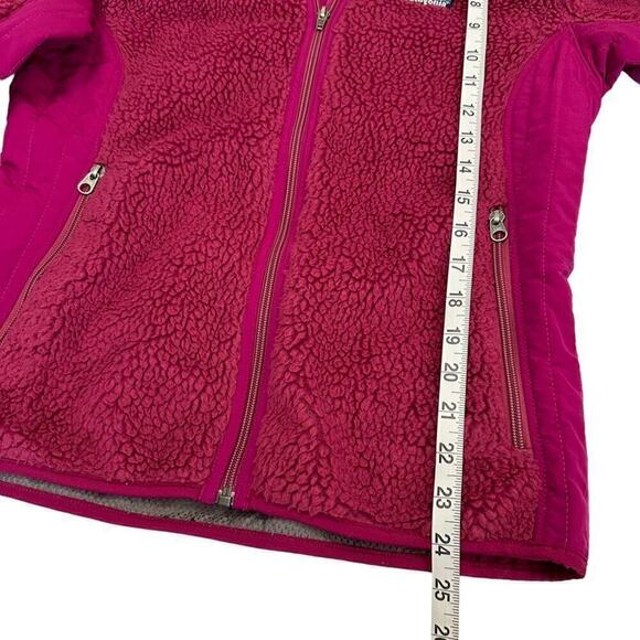 Patagonia Retro X Fleece Jacket M Magenta Full Zip Pockets Deep Pile Winter - Picture 6 of 7